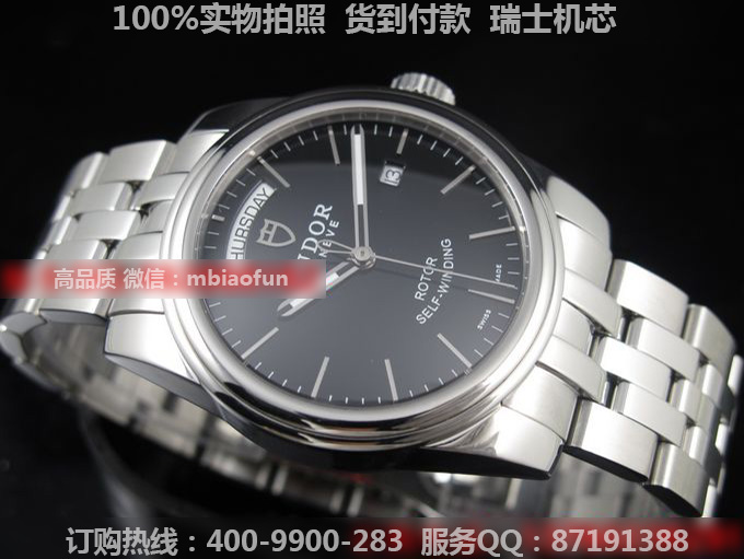 帝舵56000-68060银盘 一比一高精仿瑞士帝舵骏钰系列 56000-68060银盘 瑞士ETA2836机芯 全钢自动机械男表 白面条丁