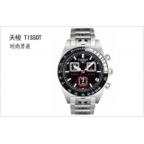 TISSOT天梭手表 天梭表带钢带夜光运动男表 T91.1.486.5