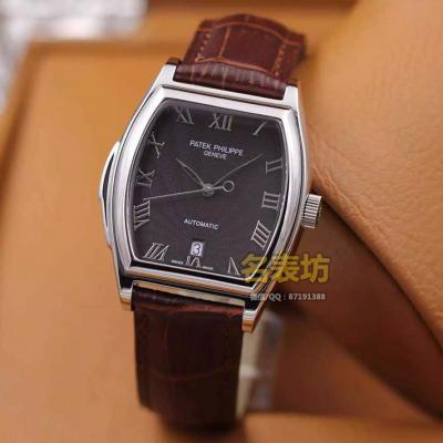 名表 百达翡丽Patek Philippe男表自动机械 酒桶型 经典款 316精钢 刻度