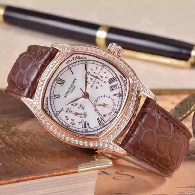 百达翡丽Patek Philippe 男士新款6针多功能自动机械手表 复杂计时 进口机芯