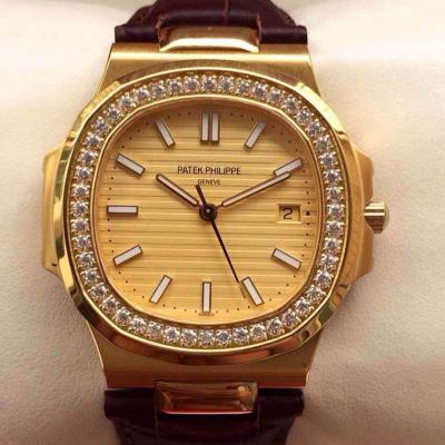 百达翡丽PATEK PHILIPPE Nautilus系列 18K金 自动机械男表 瑞士机芯 香港组装 透底