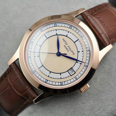 百达翡丽Patek Philippe 古典表系列 18K玫瑰金 男士自动机械手表  香港组装 