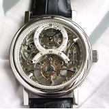 【订金发货】宝玑 BREGUET 真陀飞轮机械男表 镂空 可佩鳄鱼皮男士手表