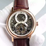 【订金发货】宝玑 BREGUET 真陀飞轮机械男表 包18K玫瑰金 镂空 可佩鳄鱼皮男士手表