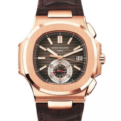 百达翡丽PATEK PHILIPPE SA Nautilus系列18K玫瑰金计时男表5980R-001