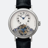 【订金发货】宝玑 BREGUET CLASSIQUE COMPLICATIONS经典复杂系列3357BB/12/986 真陀飞轮机械男表 白面镂空 可佩鳄鱼皮男士手表