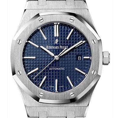 爱彼-Audemars Piguet 皇家橡树系列 Royal Oak 15400ST.OO.1220ST.03 蓝面 男士机械手表 