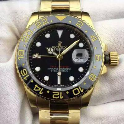 劳力士Rolex格林尼治型II系列116718-LN-78208 黑盘 18K金 男士全自动机械手表