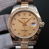 Rolex 劳力士 Datejust 日志型系列126333黄金钢牙圈金面电脑纹镶钻刻度男表 带夜光 香港组装 