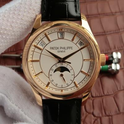 百达翡丽PATEK PHILIPPE 复杂功能时计系列5205R-001 18K金 金面年历自动上链机械男士