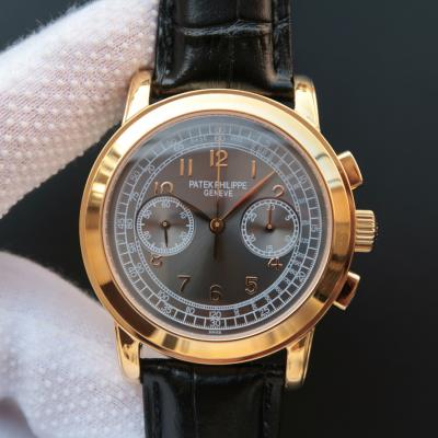 百达翡丽PATEK PHILIPPE SA 超级复杂功能时计系列 5070 18K玫瑰金 灰面 手动上链机械男士