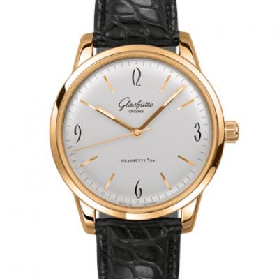 格拉苏蒂原创 Glashütte Original Senator 20世纪复古系列1-39-52-01-01-04 18K玫瑰金 白盘 男士自动机械表