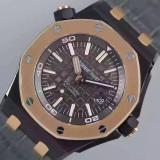 爱彼-Audemars Piguet 皇家橡树离岸型系列 Royal Oak Offshore 15710ST 18K玫瑰金 皮带 男士机械手表