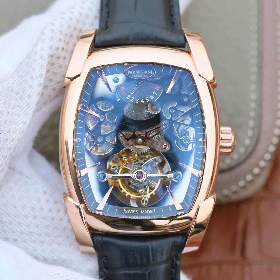 帕玛强尼香港复刻镂空手表 BM帕玛强尼TOURBILLON系列PF601254.01 陀飞轮